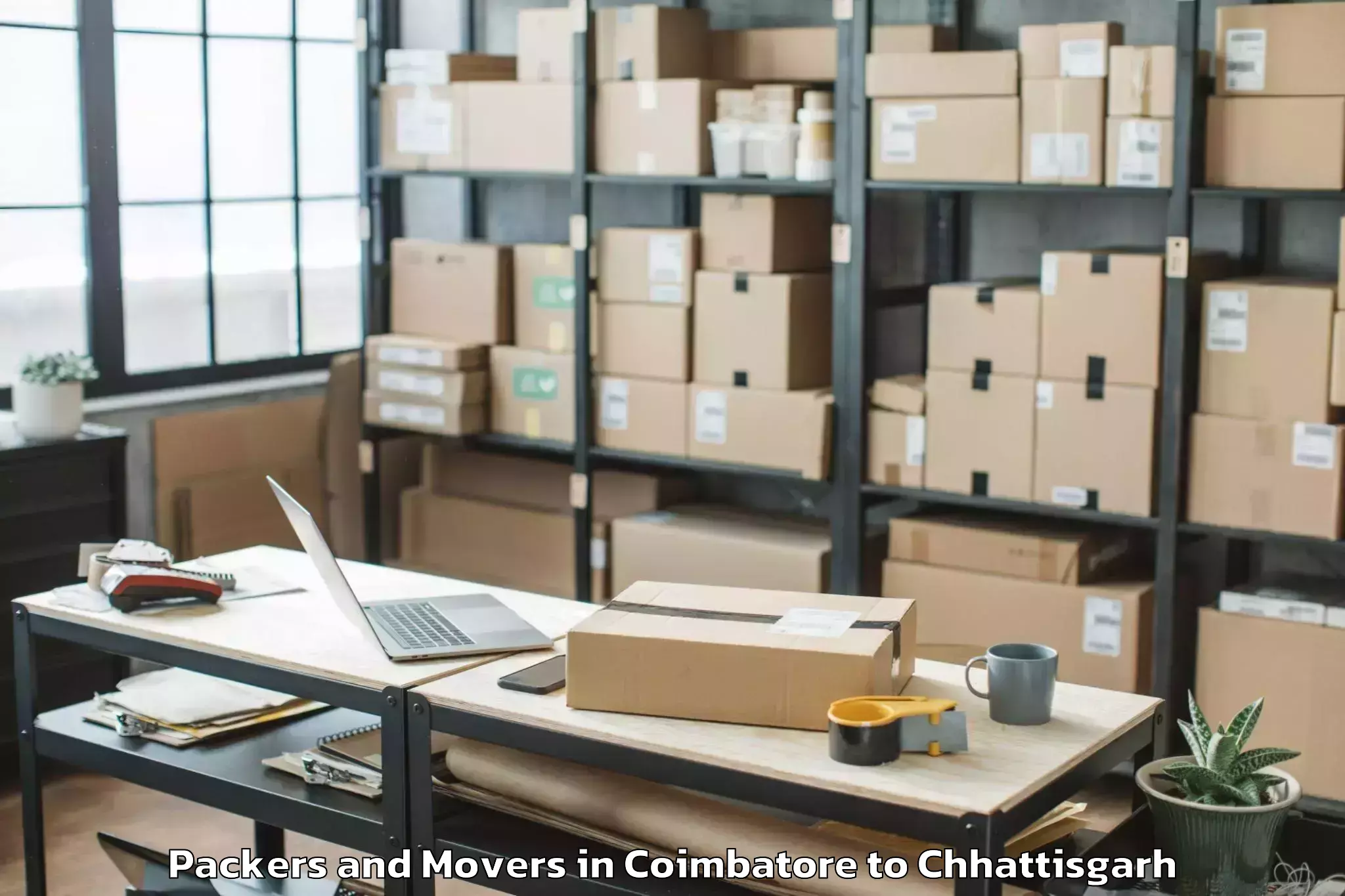 Quality Coimbatore to Malkharoda Packers And Movers